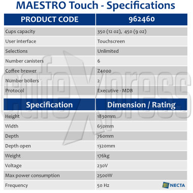 MAESTRO-Touch-Specs
